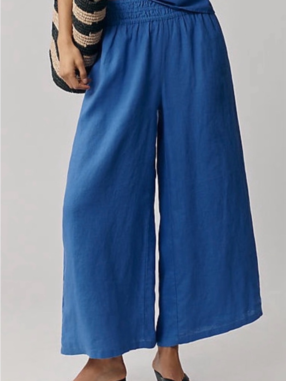 Anthropologie Wide-Leg Pants in Cobalt Blue
